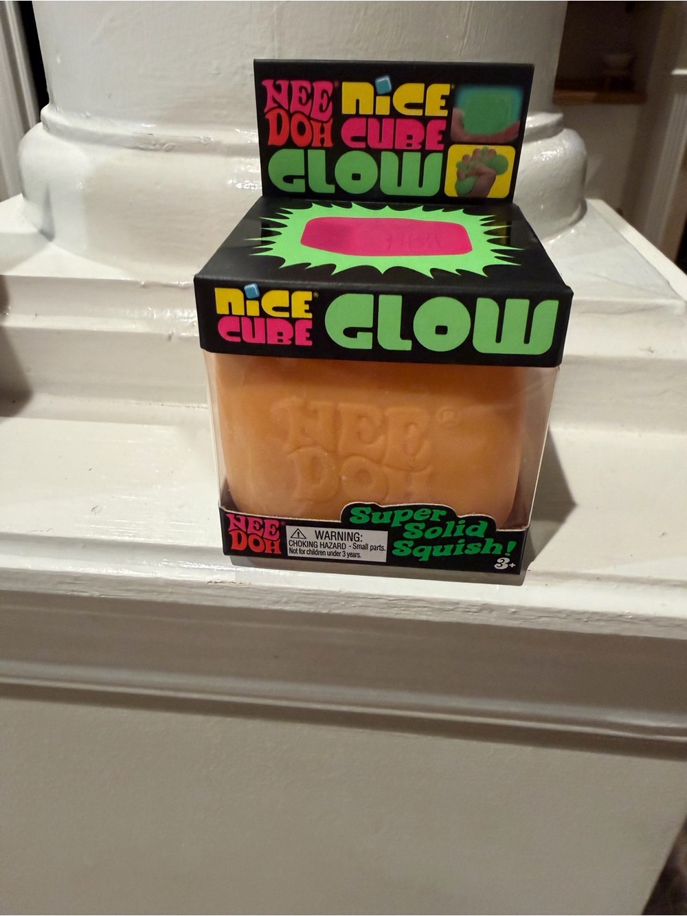 NeeDoh Glow Super Solid Squish Cube - Orange, Green (price is per piece)